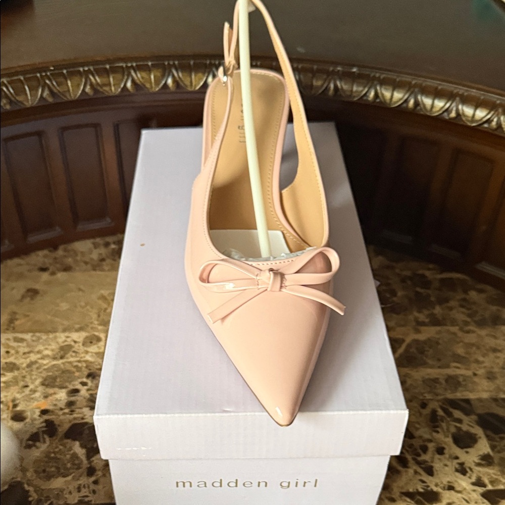 Madden Girl Blush Pink Slingback Heels